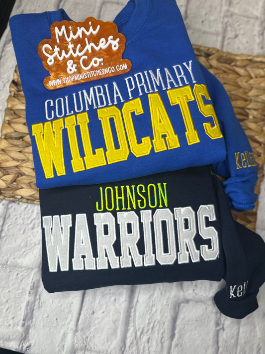 Varsity Fabric Mascot Sweatshirts - YOUTH