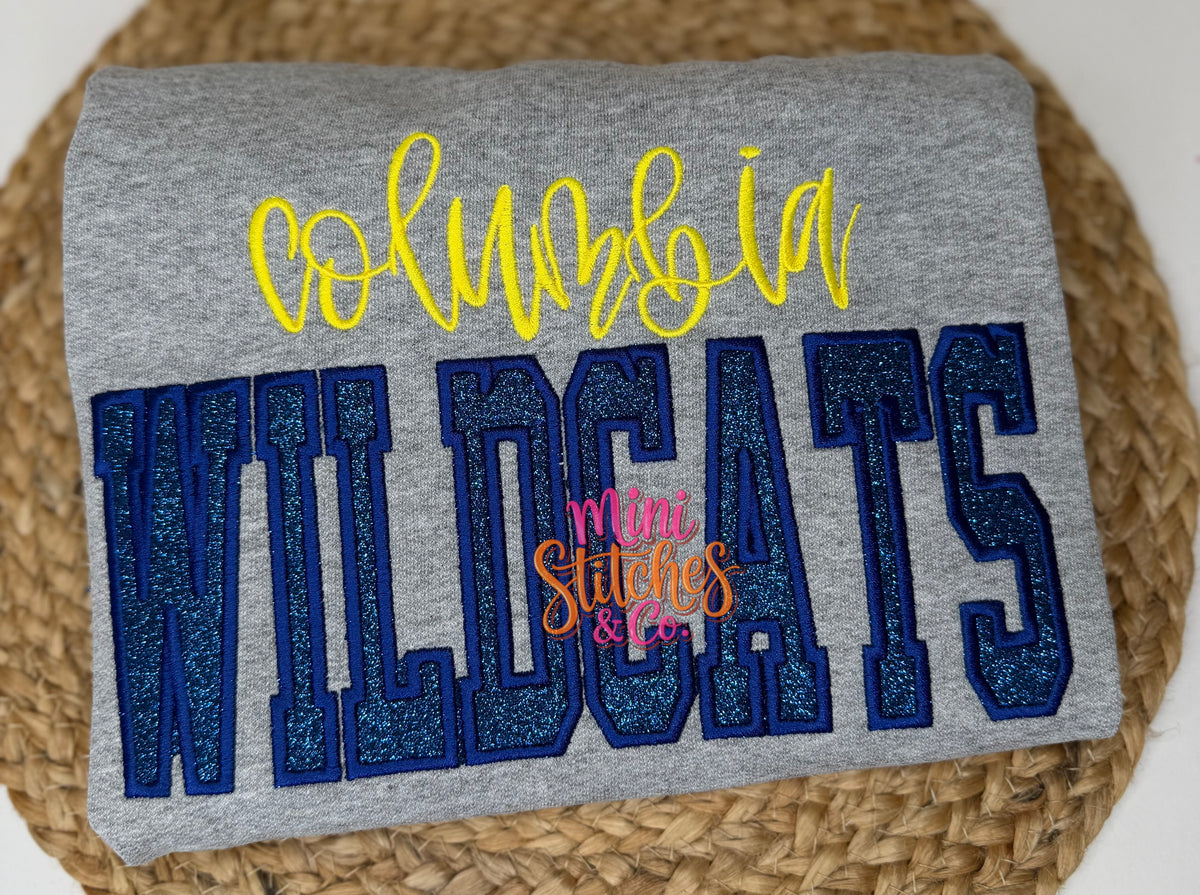 Personalized Script Mascot Sweatshirt - ANY SCHOOL + MASCOT