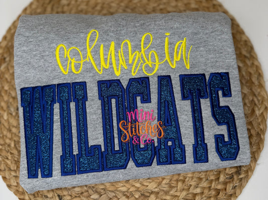 Personalized Script Mascot Sweatshirt - ANY SCHOOL + MASCOT