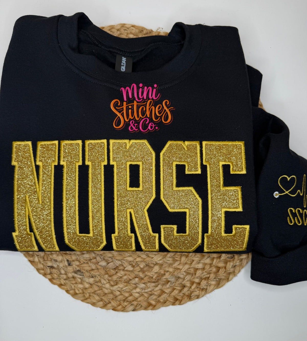 Glitter Healthcare Title Sweatshirt – Nurse, CNA, Tech