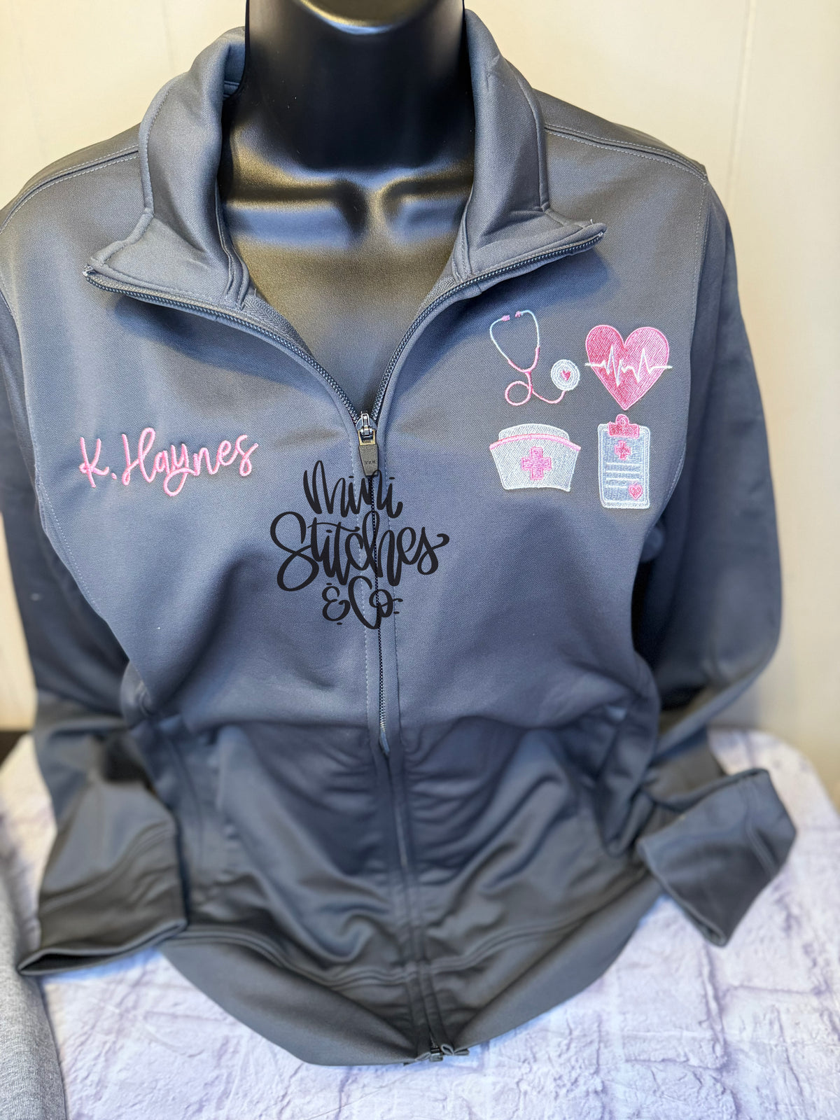 Personalized Healthcare Icons Full Zip Jacket