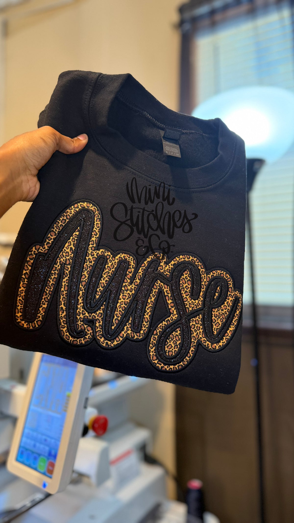 Leopard Glitter Nurse Sweatshirt